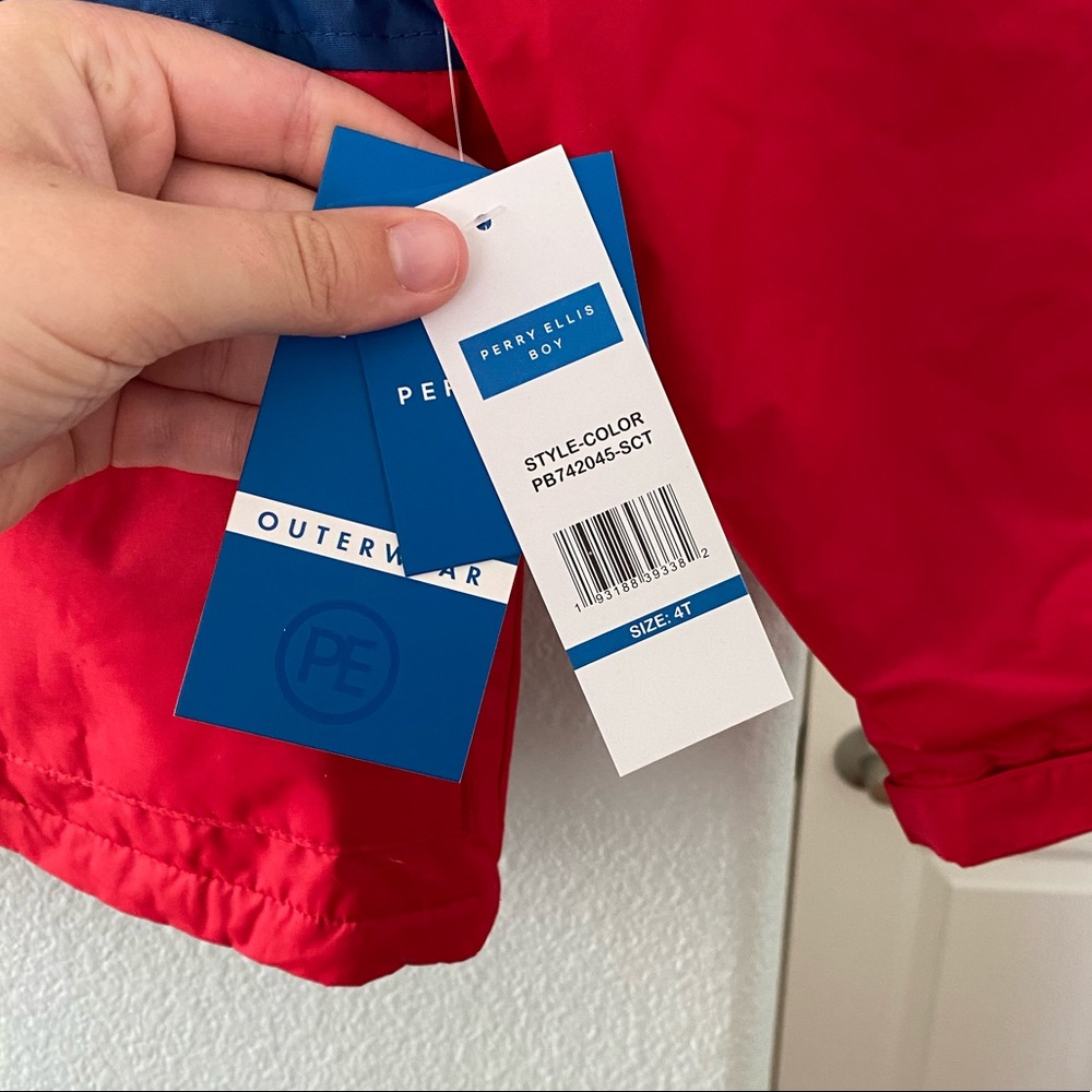 NWT Perry Ellis Colorblock Fleece Lined Jacket - Picture 4 of 8